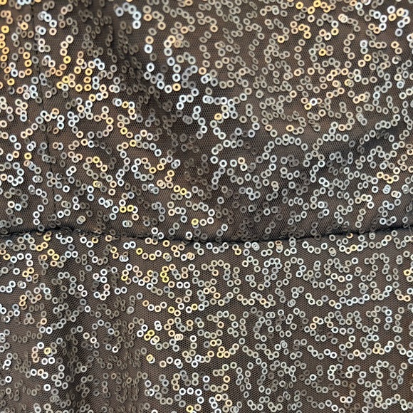 Morilee Madeline Gardner Long V Neck Silver Sequin Gown Maxi Size 18 Plus Size - Picture 8 of 8